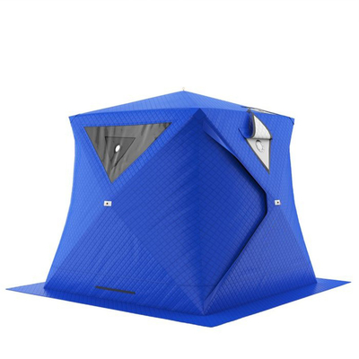 Tenda Biru Sauna Luar Ruangan Nilon Portabel Dengan Produk Berkemah Windows Besar