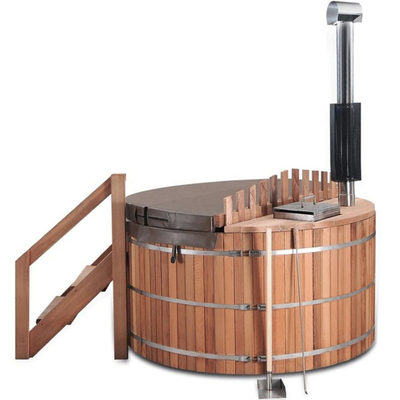 Outdoor Wood Burning Barrel Sauna Kit Bak Mandi Air Panas Uap Basah