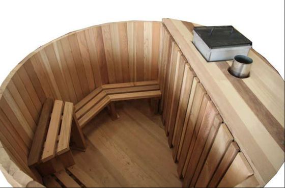 Outdoor Wood Burning Barrel Sauna Kit Bak Mandi Air Panas Uap Basah