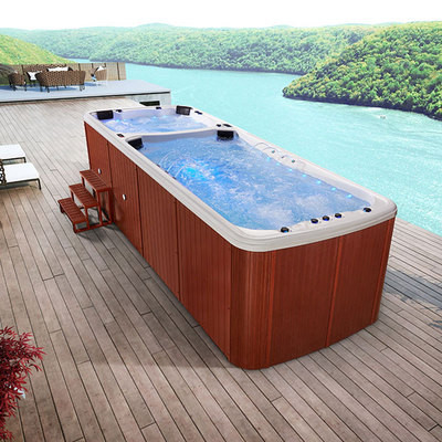Freestanding Prefab SPA Pool Hot Tub Whirlpool Massage Outdoor Di Atas Kolam Tanah