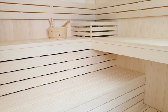 Ukuran Besar CE Steam Dry Sauna Kombinasi Rumah Keluarga 4 Orang Cedar Sauna