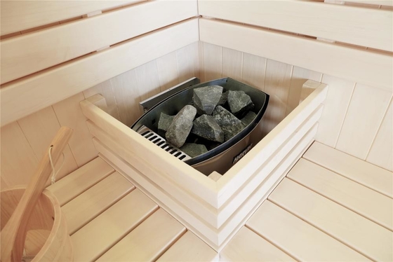 Ukuran Besar CE Steam Dry Sauna Kombinasi Rumah Keluarga 4 Orang Cedar Sauna
