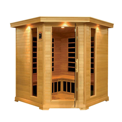 Kombinasi Batu Mewah Inframerah Dan Sauna Tradisional Led Star Lights Corner Salt Steam Room