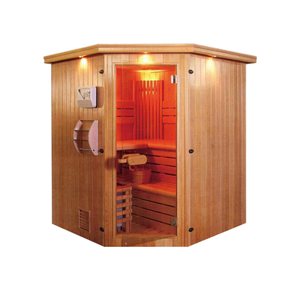 Kombinasi Batu Mewah Inframerah Dan Sauna Tradisional Led Star Lights Corner Salt Steam Room