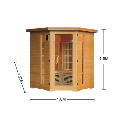 Kombinasi Batu Mewah Inframerah Dan Sauna Tradisional Led Star Lights Corner Salt Steam Room