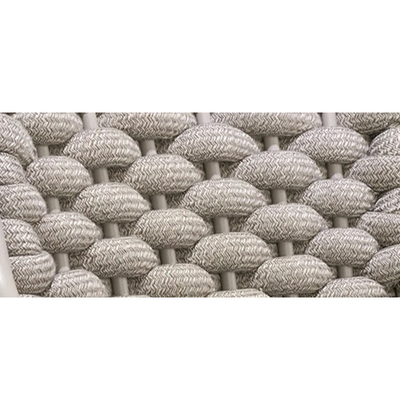 Outdoor Furniture Pool Sun Rope Woven Chaise Lounge Chair Khaki Untuk Kolam Teras Taman