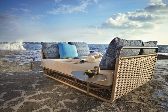 Leisure Outdoor Patio Furniture Pool Sun Loungers Tali Anyaman Daybed