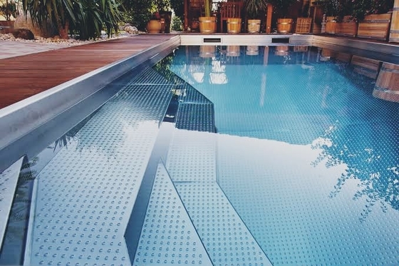 Struktur Stainless Steel Mewah Pool Steel Panel Liner Untuk Villa Hotel Dalam Ruangan