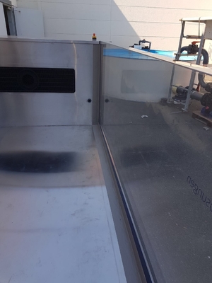 Kolam Renang Struktur Stainless Steel 316 Luar Ruangan Dengan Dinding Kaca Akrilik Bingkai Logam Seluler Pool