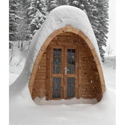 Ruang Sauna Luar Ruangan Red Cedar Barrel Dengan Pemanas Sauna Ukuran 2 Orang