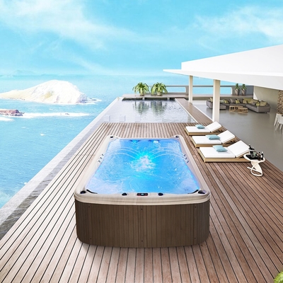 Hydrotherapy Fiberglass Hot Tub Di Atas Tanah Berenang Spa Kolam Renang Prefabrikasi
