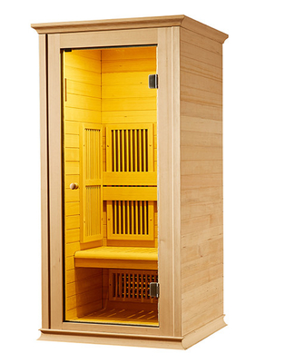 Panel Serat Karbon Ukuran Kecil Ruang Sauna Inframerah Jauh 1 Orang Sauna Tradisional