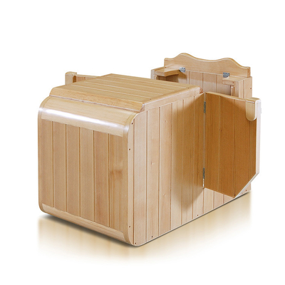 Hemlock Inframerah Setengah Tubuh Sauna 0.9kw 220V Ruang Sauna Portabel