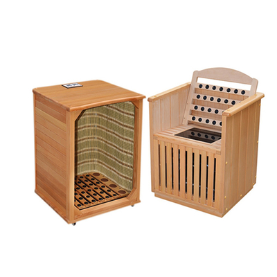 Sauna Tradisional Setengah Tubuh Inframerah Kabin Portabel Satu Orang 0.9kw Untuk Rumah