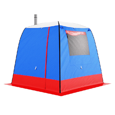 Tenda Sauna Luar Ruangan Portabel dengan Tenda Musim Dingin Jendela Besar Perlengkapan Berkemah