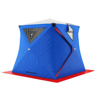 Tenda Biru Sauna Luar Ruangan Nilon Portabel Dengan Produk Berkemah Windows Besar