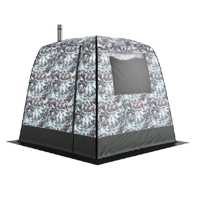 Tenda Sauna Luar Ruangan Portabel dengan Tenda Musim Dingin Jendela Besar Perlengkapan Berkemah