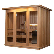 4-6 Orang Sauna Tradisional 9kw Indoor Nordic Spruce Kering Dengan Pemanas Harvia