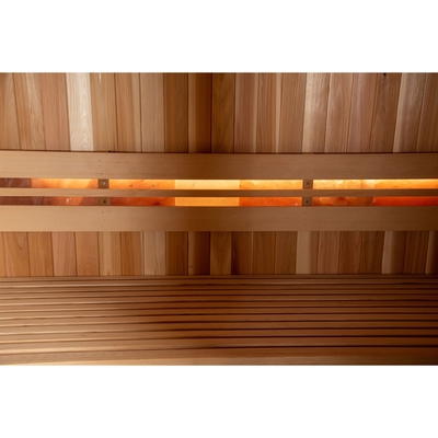 4-6 Orang Sauna Tradisional 9kw Indoor Nordic Spruce Kering Dengan Pemanas Harvia