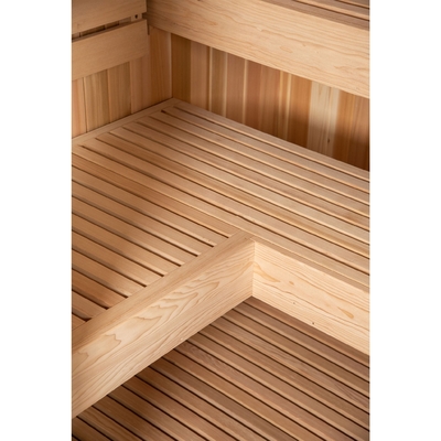 4-6 Orang Sauna Tradisional 9kw Indoor Nordic Spruce Kering Dengan Pemanas Harvia