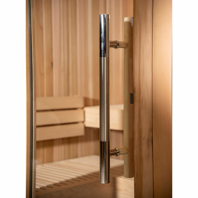 4-6 Orang Sauna Tradisional 9kw Indoor Nordic Spruce Kering Dengan Pemanas Harvia