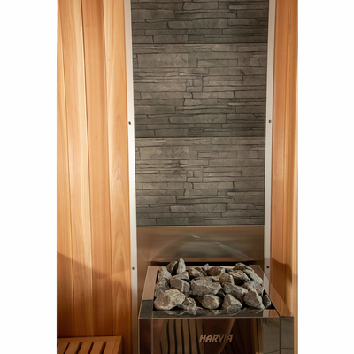 4-6 Orang Sauna Tradisional 9kw Indoor Nordic Spruce Kering Dengan Pemanas Harvia