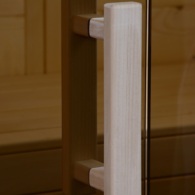 2 Orang Kayu Sauna Dalam Ruangan Solid Nordic Spruce Steam 6kw