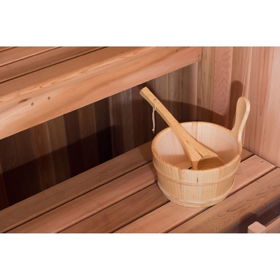 220V Uap Kering Sauna Tradisional Kayu Dalam Ruangan Cedar Merah ETL