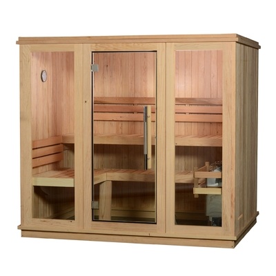 220V Uap Kering Sauna Tradisional Kayu Dalam Ruangan Cedar Merah ETL
