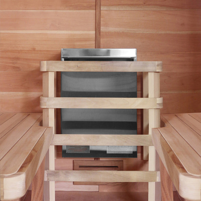 Tren Tradisional Sauna Portabel Solid Red Cedar Steam Sauna Room 2 Orang