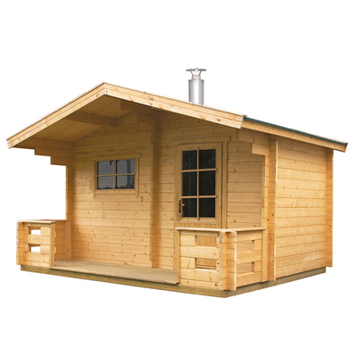 Outdoor Nordic Spruce Kayu 6 Orang Inframerah Jauh Sauna Cabin Tradisional