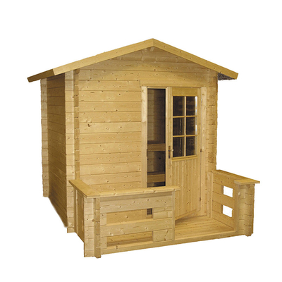 Kabin Sauna Uap Kayu 4-6 Orang Tradisional Nordic Spruce Outdoor