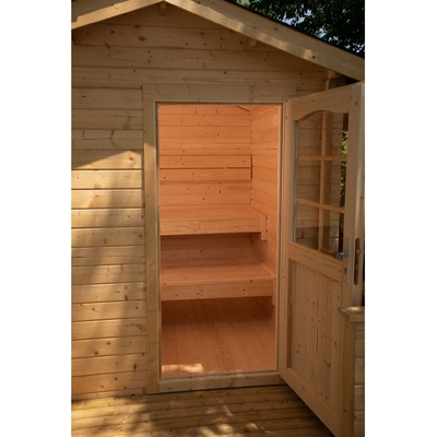 Kabin Sauna Uap Kayu 4-6 Orang Tradisional Nordic Spruce Outdoor