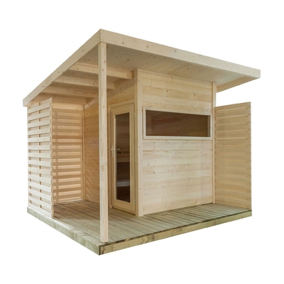 Kabin Sauna Inframerah Jauh Kayu 6 Orang Nordic Spruce Outdoor